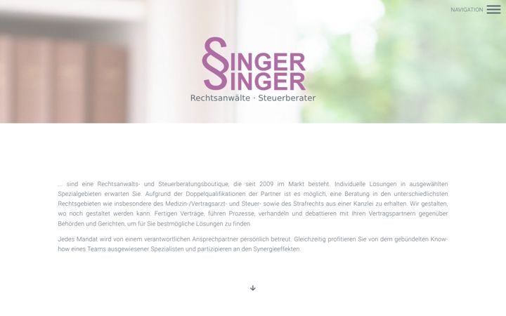Screenshot of kanzlei-singer.de