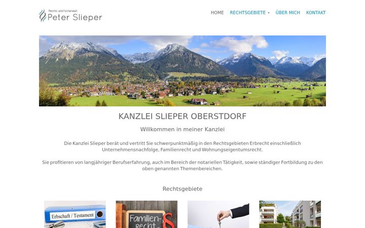 Screenshot of kanzlei-slieper-oberstdorf.de