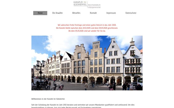 Screenshot of kanzlei-suedviertel.de