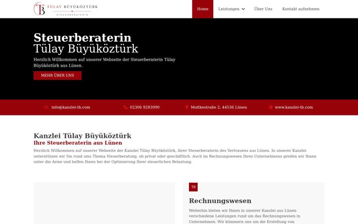 Screenshot of kanzlei-tb.com