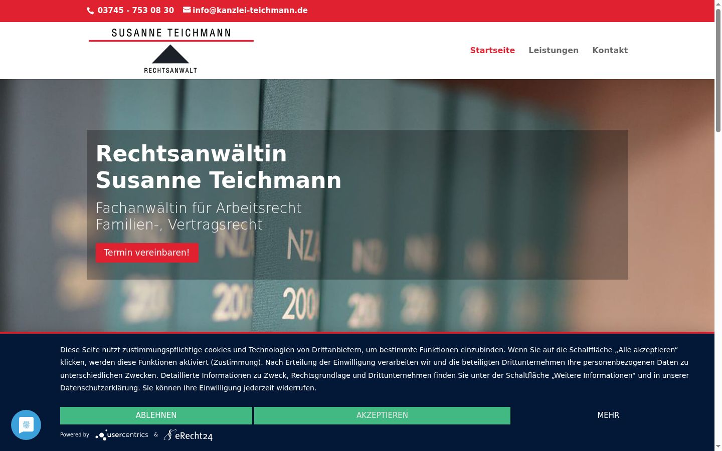 Screenshot van de toestemmingsbanner zoals getoond vóór enige interactie