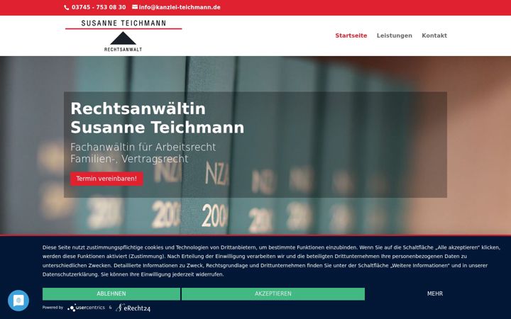 Screenshot of kanzlei-teichmann.de