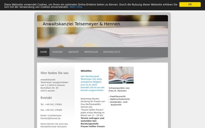 Screenshot of kanzlei-telsemeyer-hennen.de