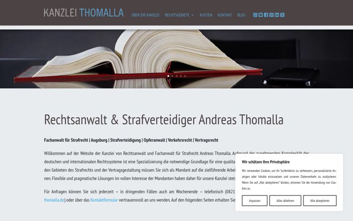 Screenshot of kanzlei-thomalla.de