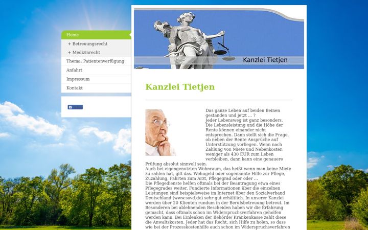 Screenshot of kanzlei-tietjen.de