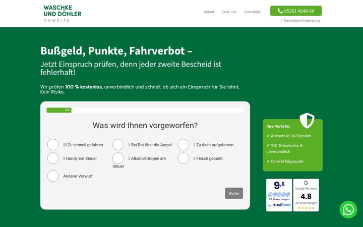 Screenshot of kanzlei-waschke.de