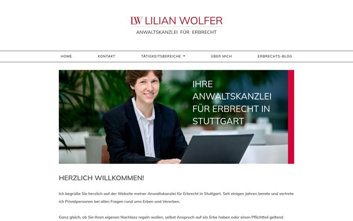 Screenshot of kanzlei-wolfer.de
