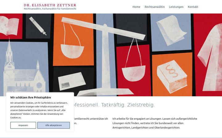 Screenshot of kanzlei-zettner.de