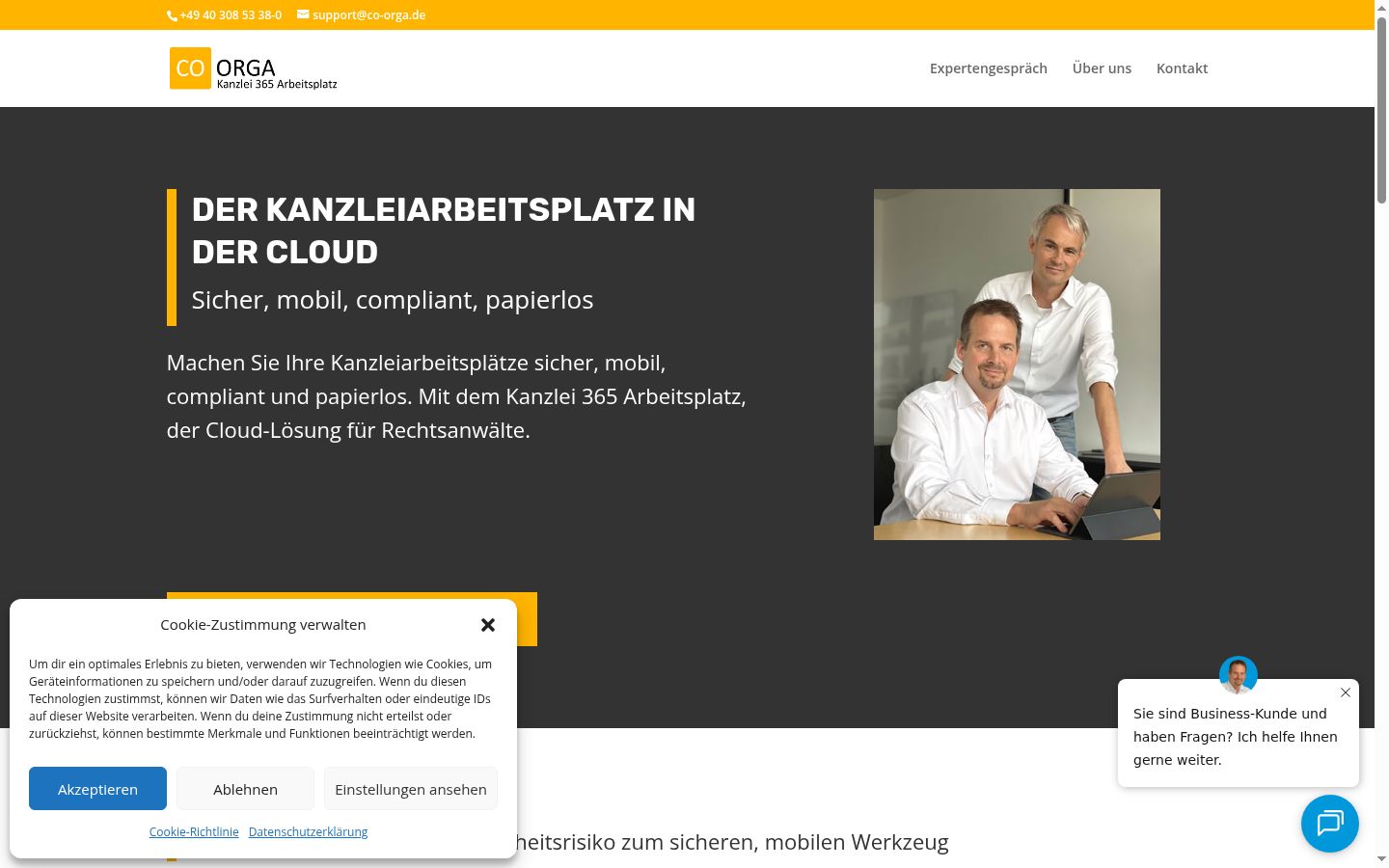Ekrānuzņēmums ar piekrišanas baneri, kas tika rādīts pirms jebkādas mijiedarbības