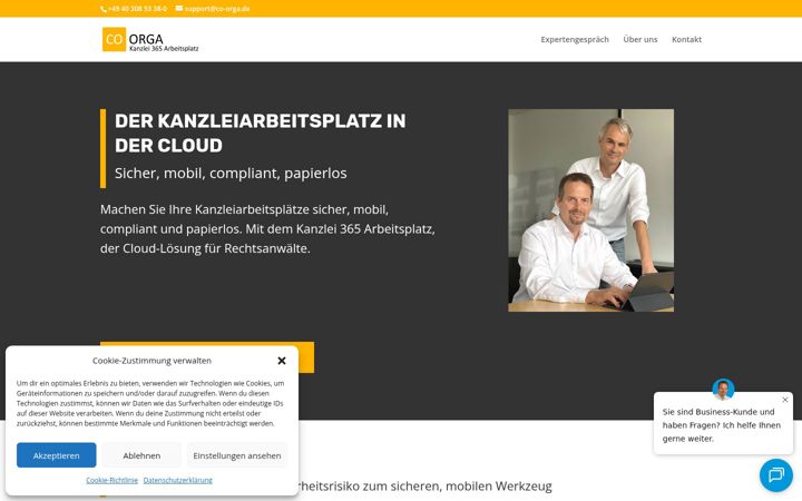 Screenshot of kanzlei365.com