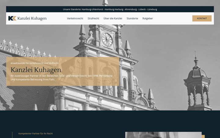 Screenshot of kanzleikuhagen.de