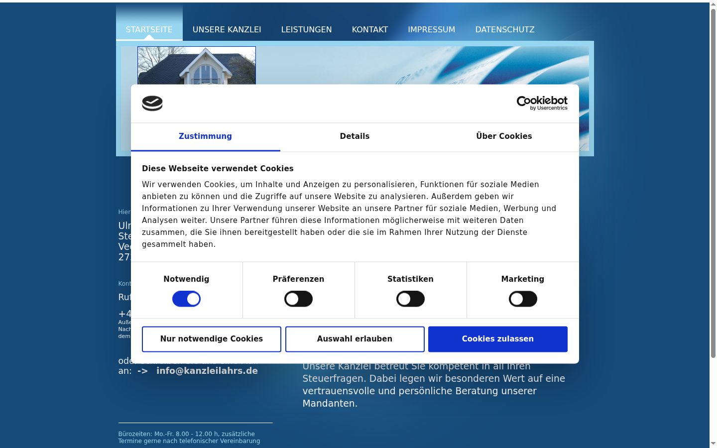 Screenshot tal-banner tal-kunsens muri qabel kwalunkwe interazzjoni