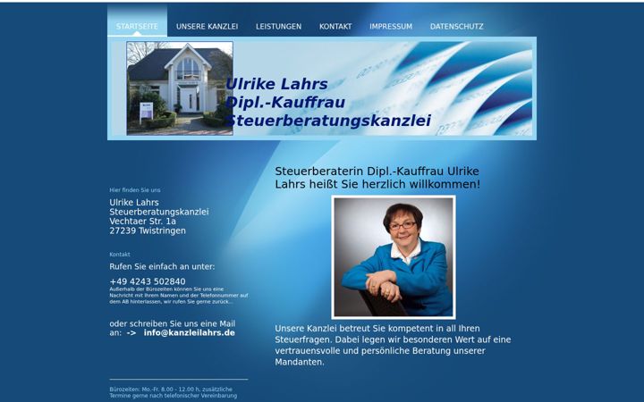 Screenshot of kanzleilahrs.de