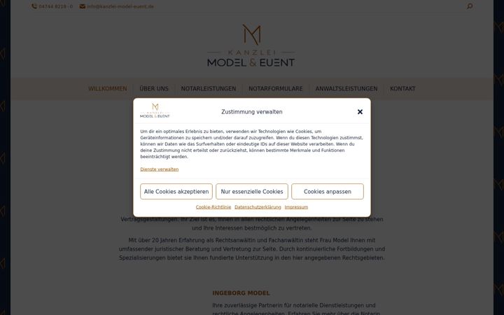 Screenshot of kanzleimodel.de