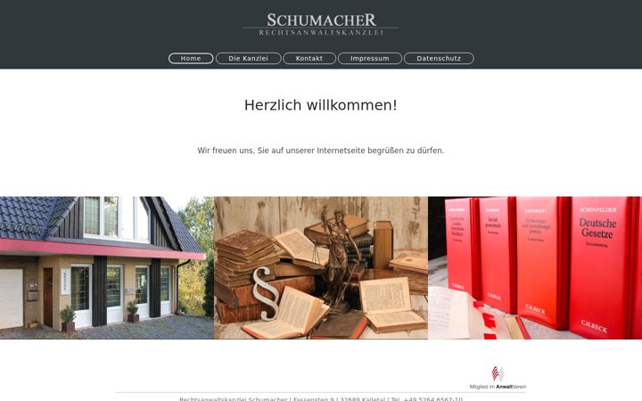 Screenshot of kanzleischumacher.de