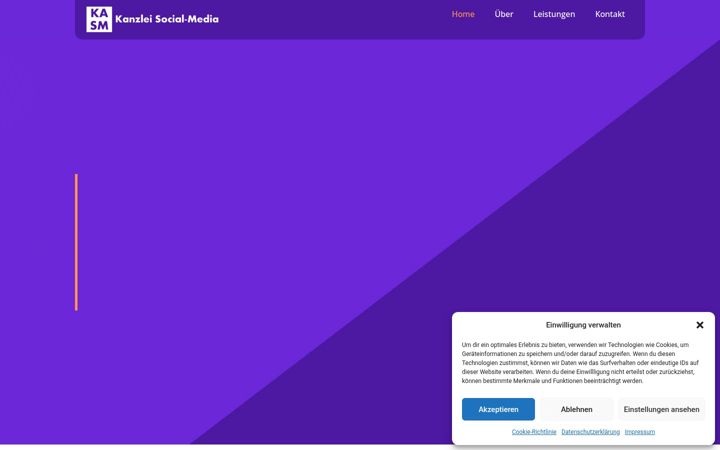 Screenshot of kanzleisocialmedia.com