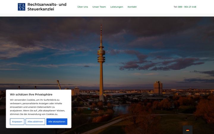 Screenshot of kanzleitays.de