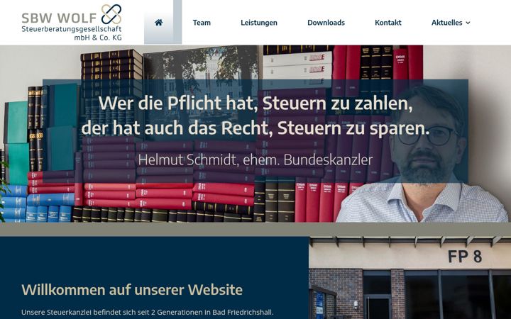 Screenshot of kanzleiwolf.de