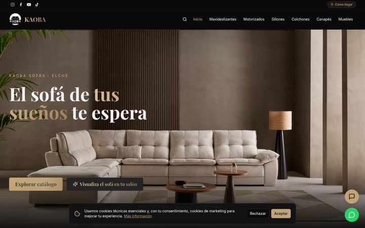 Screenshot of kaobasofas.es