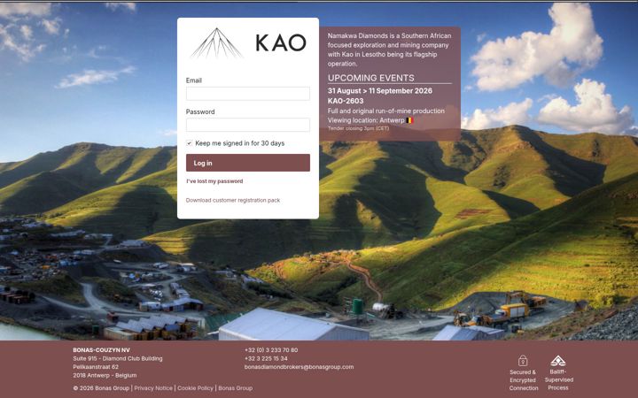 Screenshot of kaobids.com