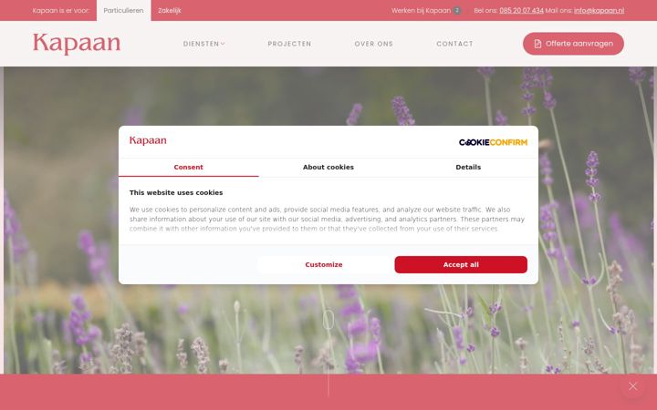 Screenshot of kapaan.nl