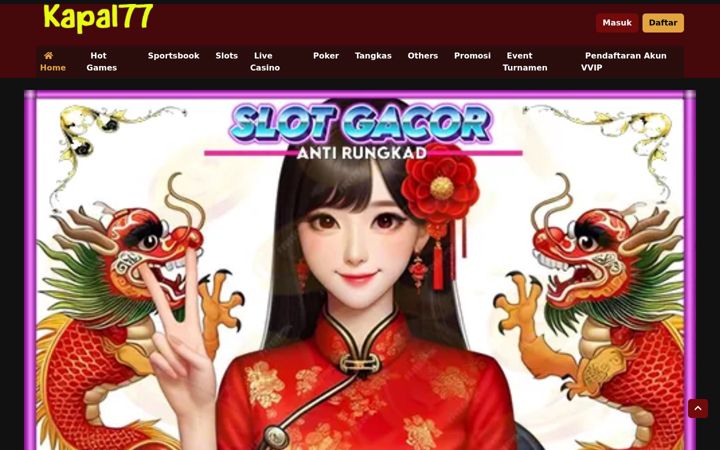 Screenshot of kapal77slot.com