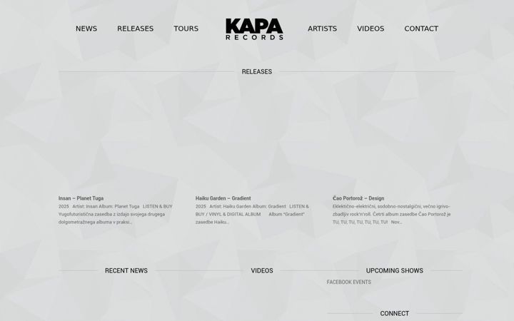 Screenshot of kaparecords.com