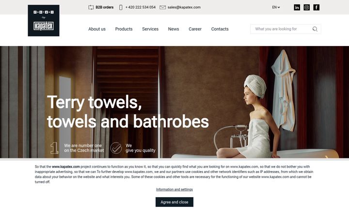 Screenshot of kapatex.com