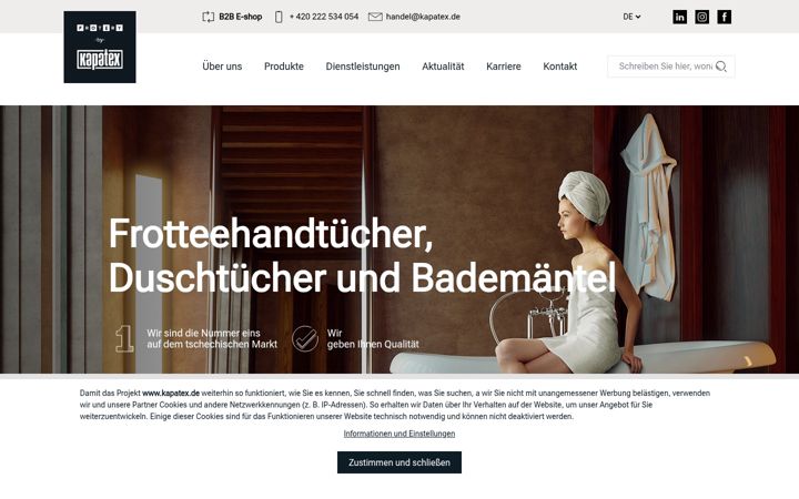 Screenshot of kapatex.de