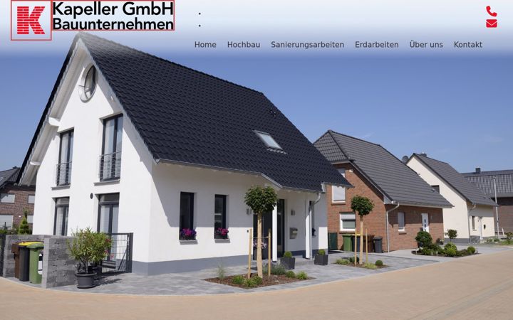 Screenshot of kapeller-bau.de