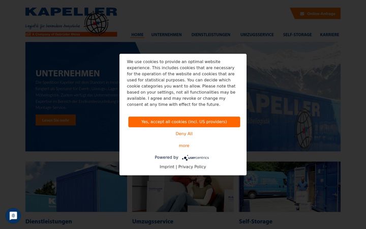 Screenshot of kapeller.co.at