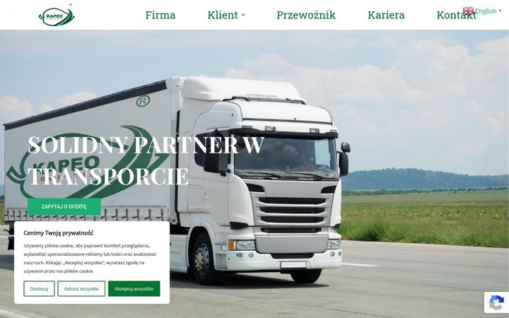 Screenshot of kapeologistic.pl