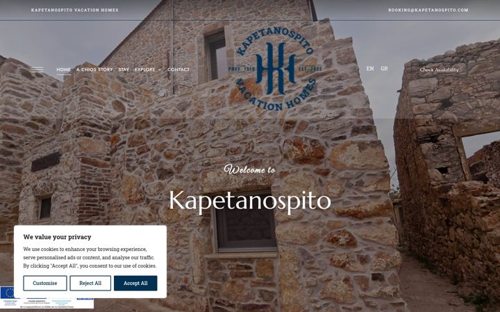 Screenshot of kapetanospito.com