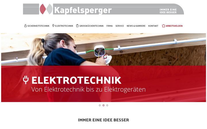 Screenshot of kapfelsperger-gmbh.de