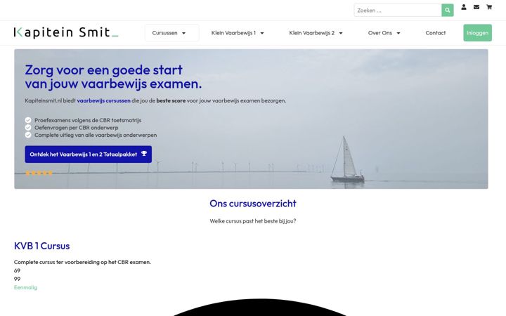Screenshot of kapiteinsmit.nl