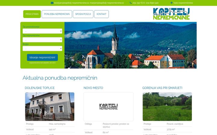 Screenshot of kapitelj-nepremicnine.si