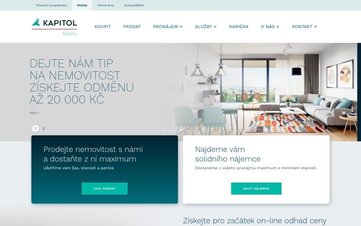 Screenshot of kapitolreality.cz