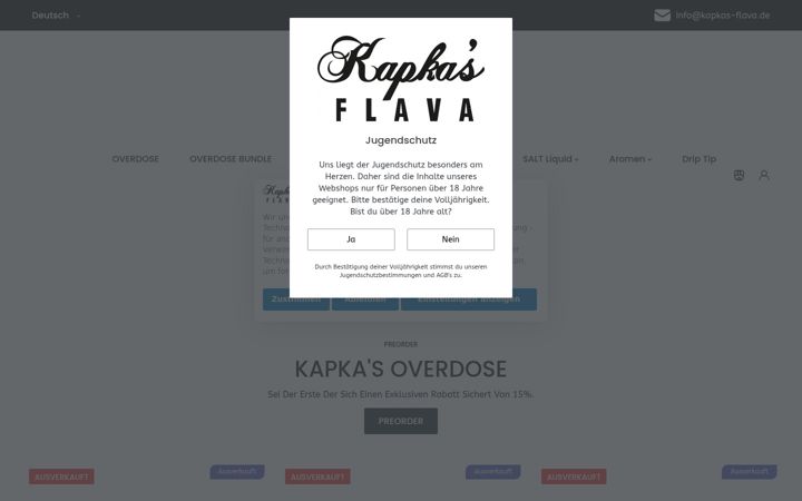 Screenshot of kapkas-flava.com