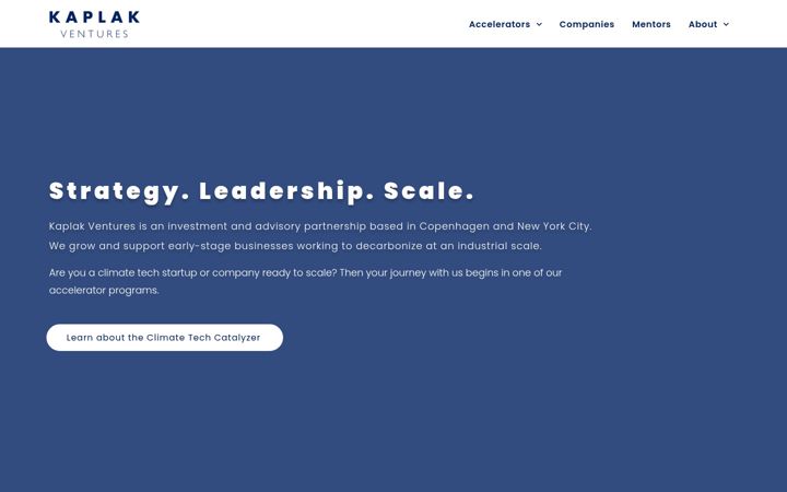 Screenshot of kaplakventures.com
