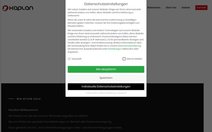 Screenshot of kaplan-dienstleistungen.de