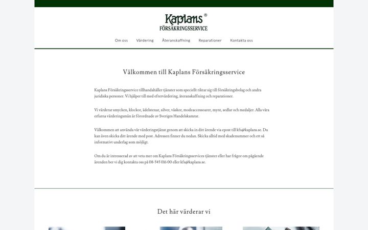 Screenshot of kaplansfs.se