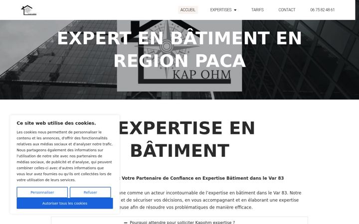 Screenshot of kapohmexpertise.fr