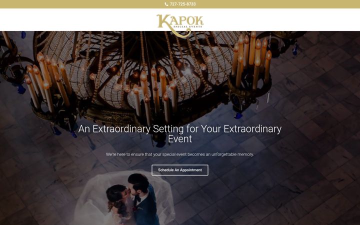 Screenshot of kapokevents.com