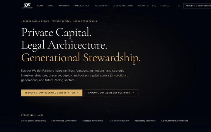 Screenshot of kapoorwealth.com