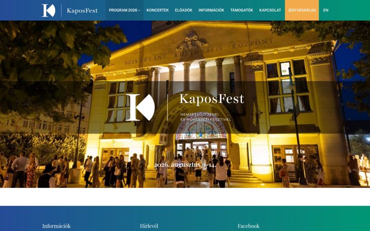Screenshot of kaposfest.com