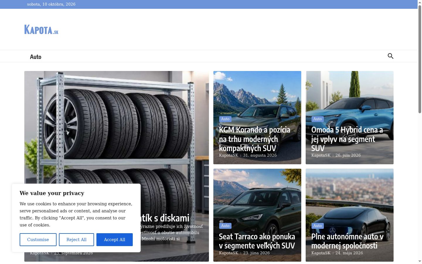 Snímek obrazovky baneru souhlasu zobrazeného před jakoukoli interakcí