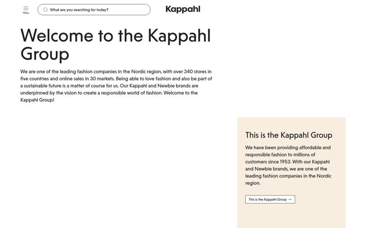 Screenshot of kappahl.com