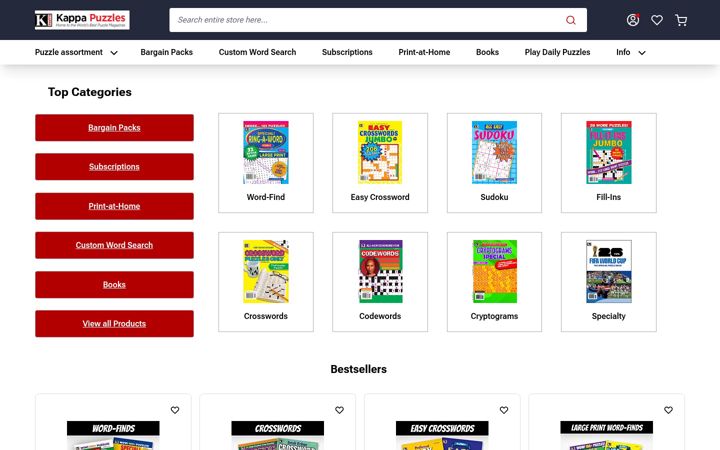 Screenshot of kappapuzzles.com