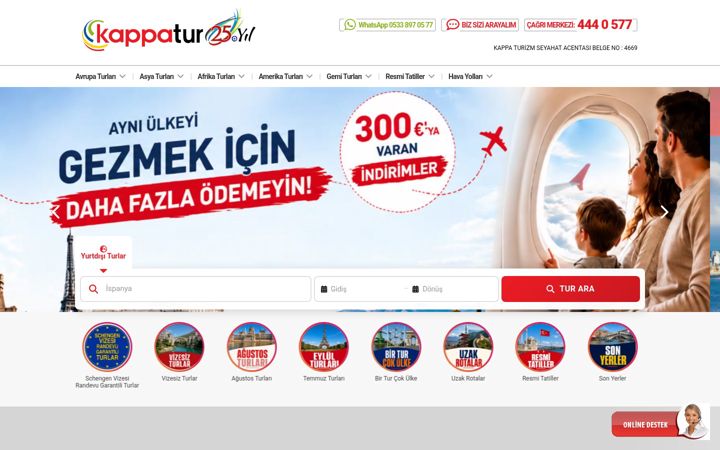 Screenshot of kappatur.com