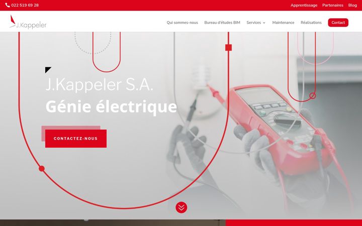 Screenshot of kappeler-electricien.ch
